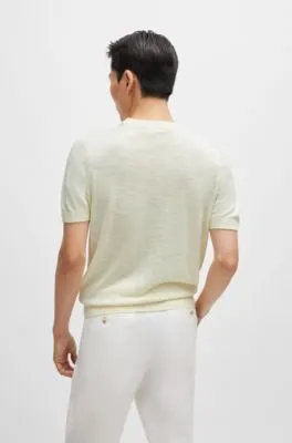 Jersey de manga corta en seda tussah