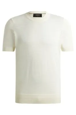 Jersey de manga corta en seda tussah