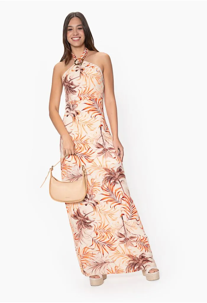 Vestido largo para mujer estilo halter